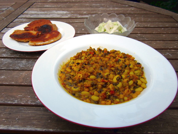 linzenprutje burgers salade