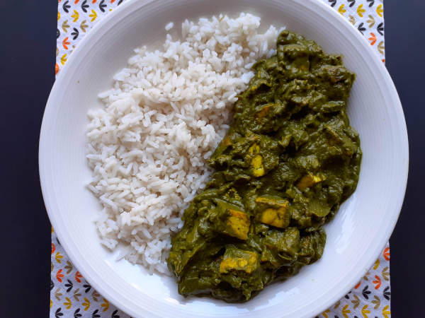 palak tofu